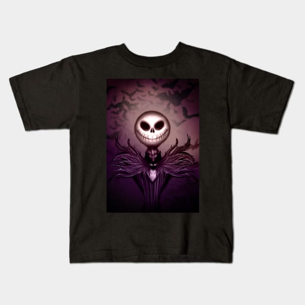 Pumpkin King Jack Kids T-Shirt by GHOULISHGLITCH